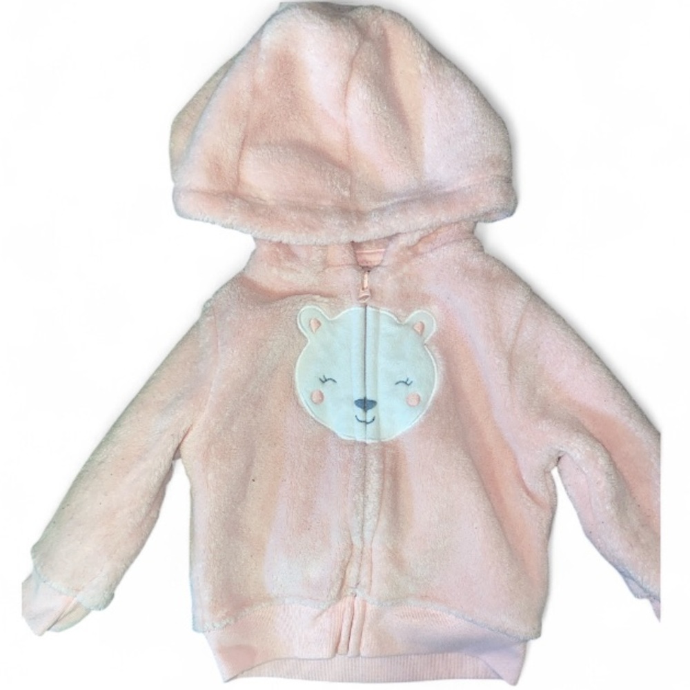 ⭐️ 3/$15 • Carter's • Soft Pink • Bear Hoodie